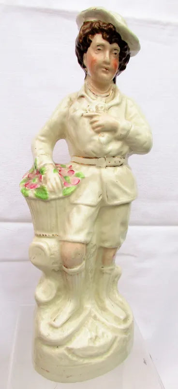 Antique Victorian Staffordshire Figure of a Gardener