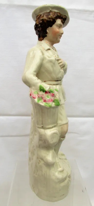 Antique Victorian Staffordshire Figure of a Gardener