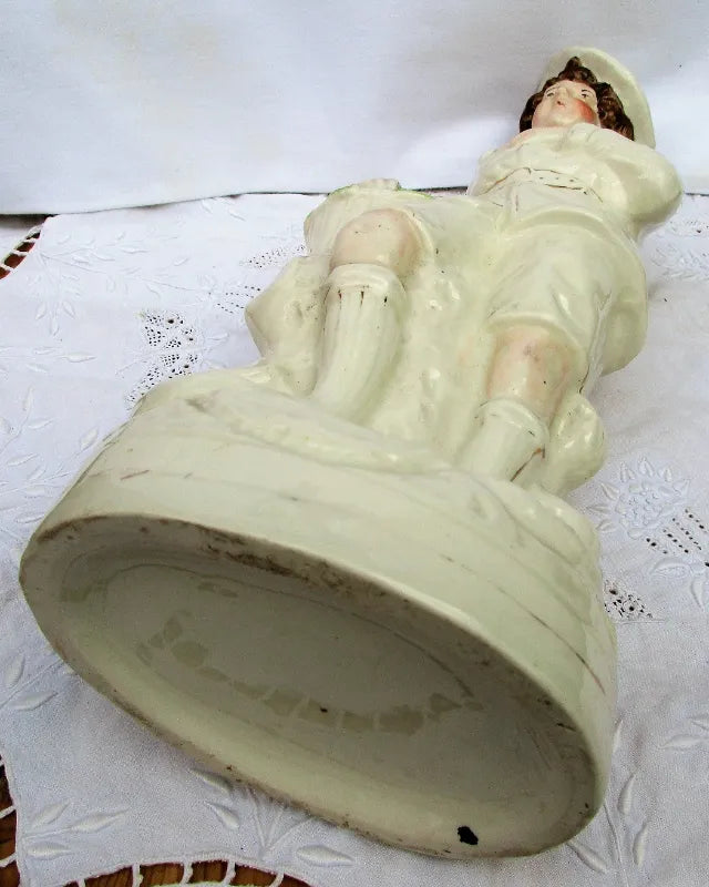 Antique Victorian Staffordshire Figure of a Gardener