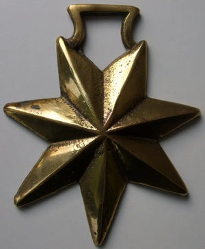 Vintage English "Star" Horse Brass
