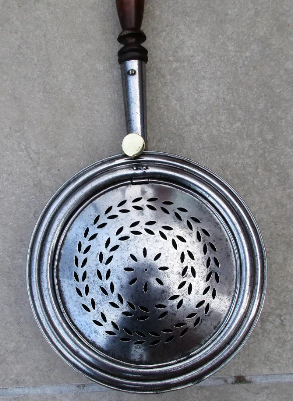 Antique English Victorian Steel Chestnut Roaster