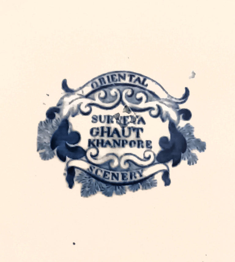 Surseya Ghaut Khanpore Oriental Scenery Cartouche 3c