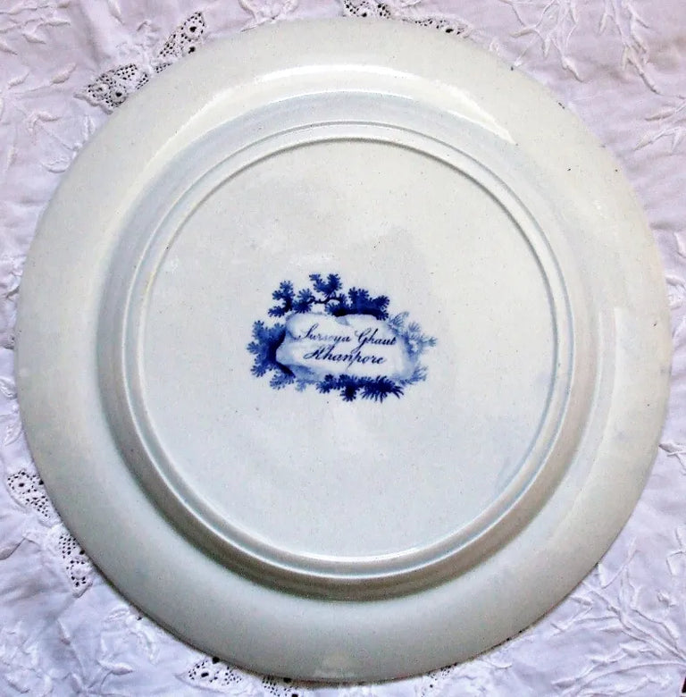 Georgian Blue & White Transfer 