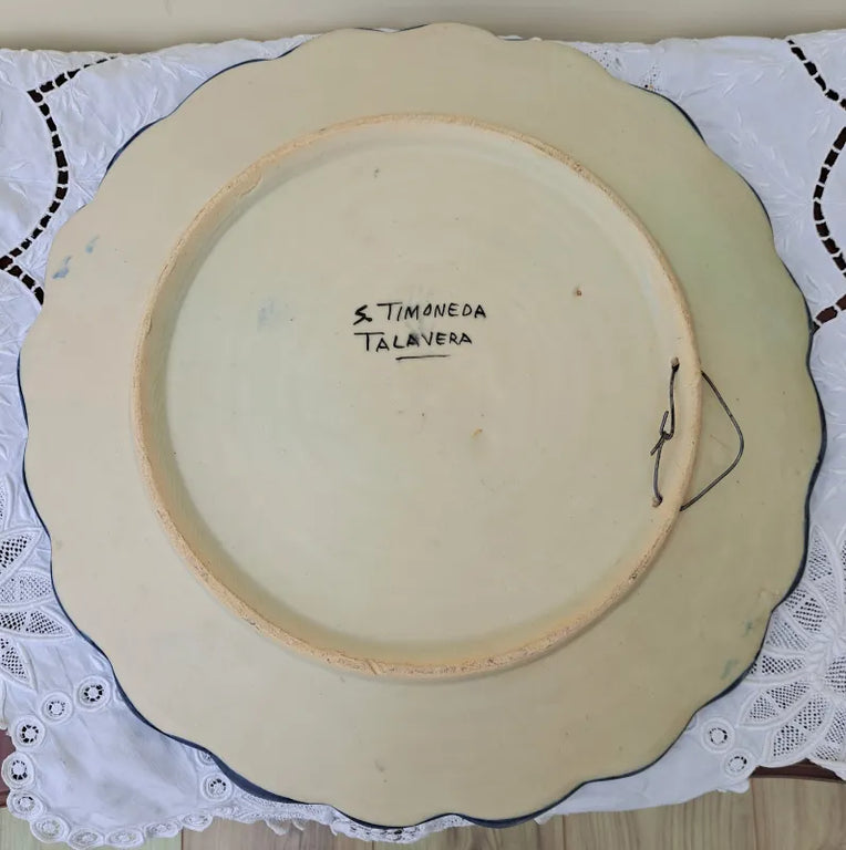 Vintage Spanish Talavera Faience Plaque ~ Don Quixote