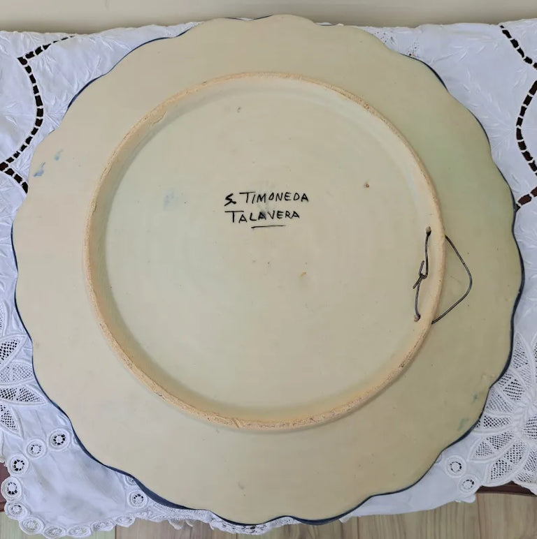 Vintage Spanish Talavera Faience Plaque ~ Don Quixote