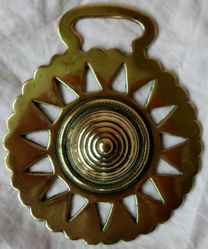 Antique English "Target" Horse Brass