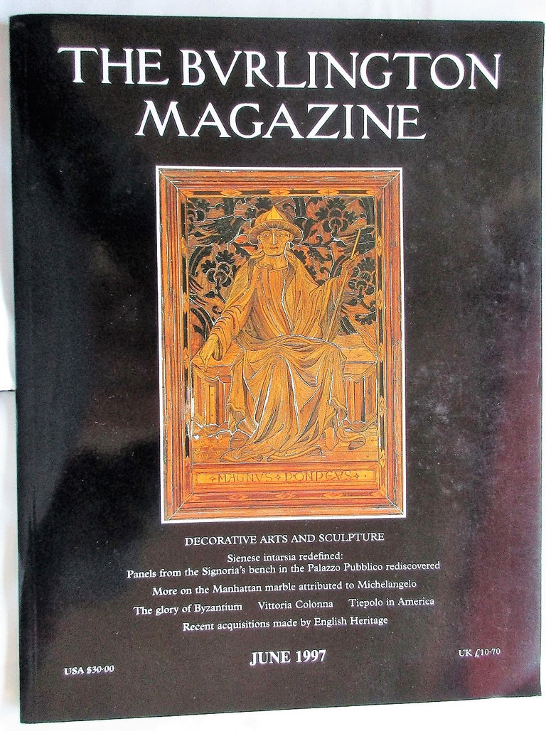 The Burlington Magazine ~ Vol. CXXXIX ~ No. 1131 ~ June 1997