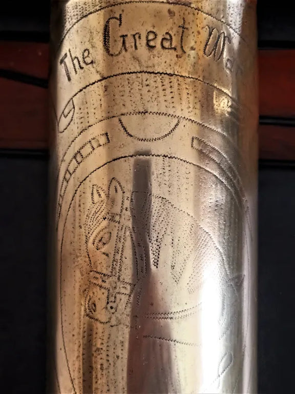 Antique Trench Art Poker Stand ~ The Great War
