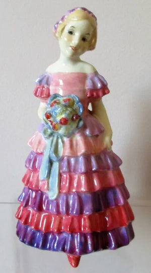 Vintage Royal Doulton Porcelain Figurine "The Little Bridesmaid" ~ HN 1433