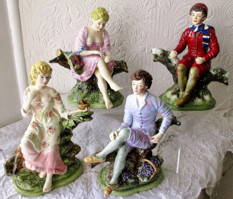 Reginald Johnson ~ Set of Four Porcelain Figurines ~ 