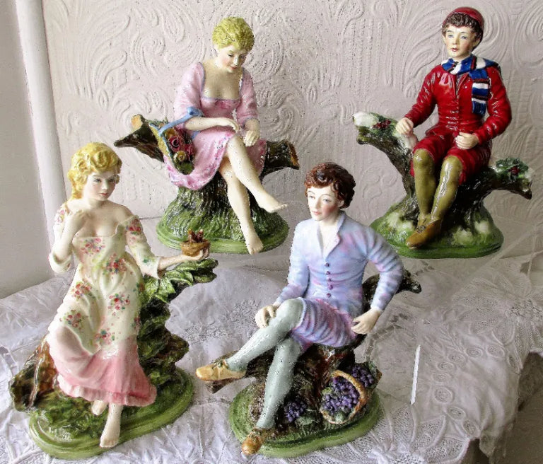 Reginald Johnson ~ Set of Four Porcelain Figurines ~ 