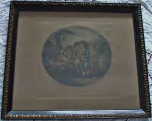 Georgian Framed Stipple Engraving ~  "The Fair"