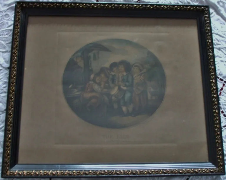 Georgian Framed Stipple Engraving ~  