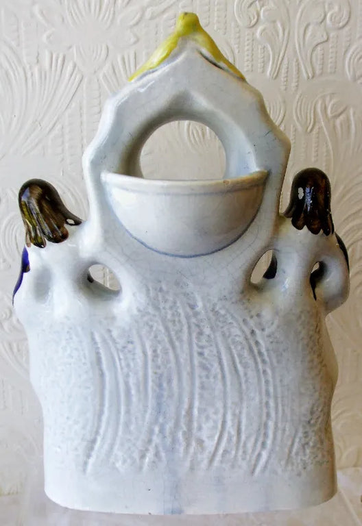 Victorian Staffordshire Pottery Watch-Holder ~ 