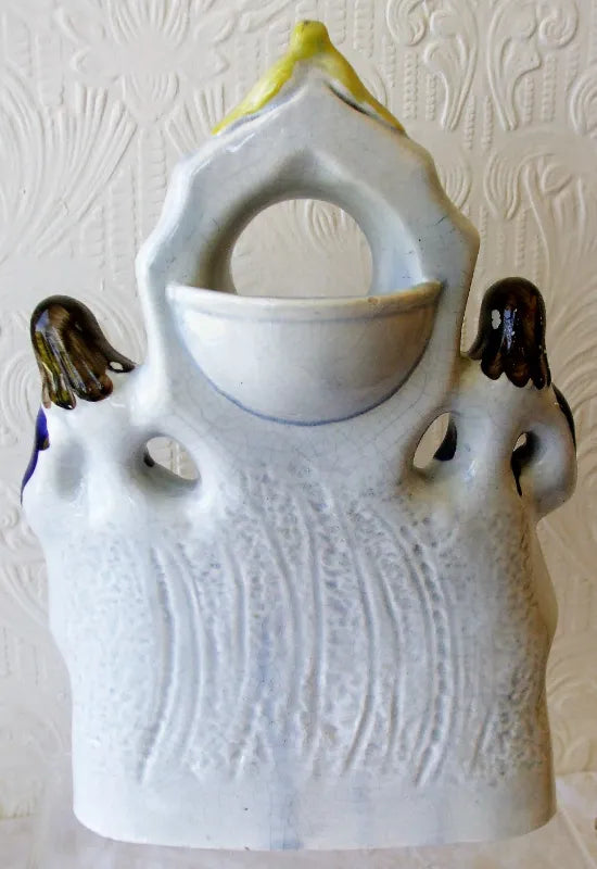 Victorian Staffordshire Pottery Watch-Holder ~ 