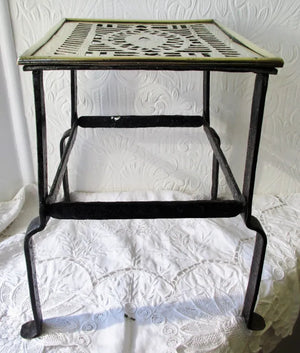 Antique English Victorian Brass Trivet / Kettle Stand
