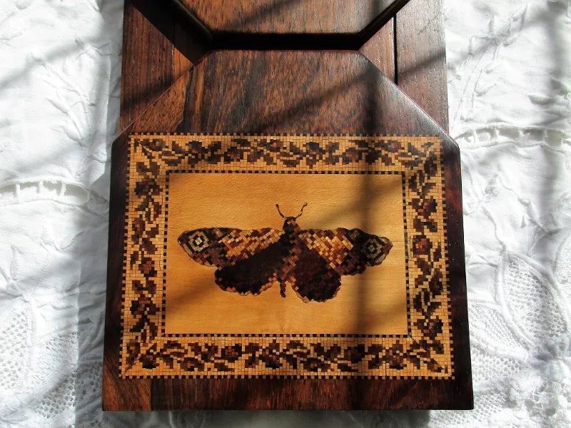 Antique English Victorian Tunbridge Ware Book-slide