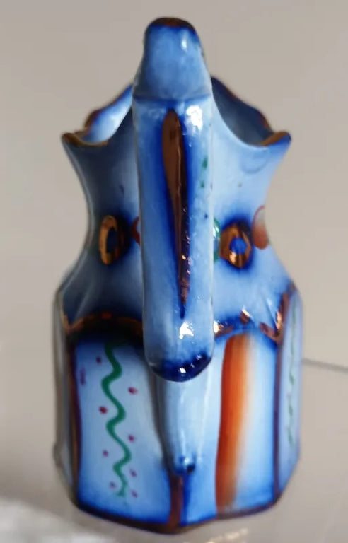 Antique Victorian Gaudy Welsh Pottery Jug ~ Unidentified Pattern