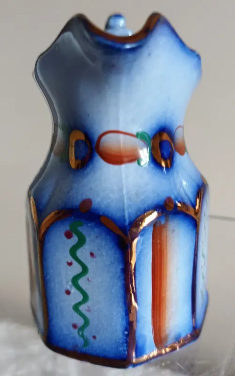 Antique Victorian Gaudy Welsh Pottery Jug ~ Unidentified Pattern