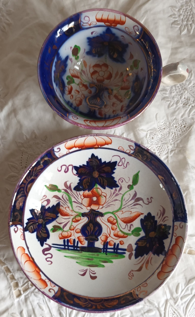 Urn Tea Cup and Saucer 1a