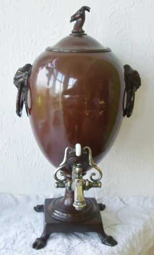 Victorian Pontypool Ware Japanned Samovar ~ John S. Pyrke & Sons