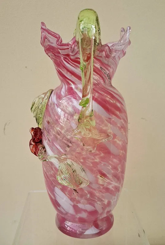 Antique Victorian Vaseline Glass Vase