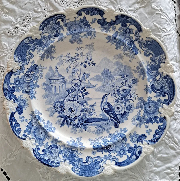 Antique Georgian Blue & White Transfer 