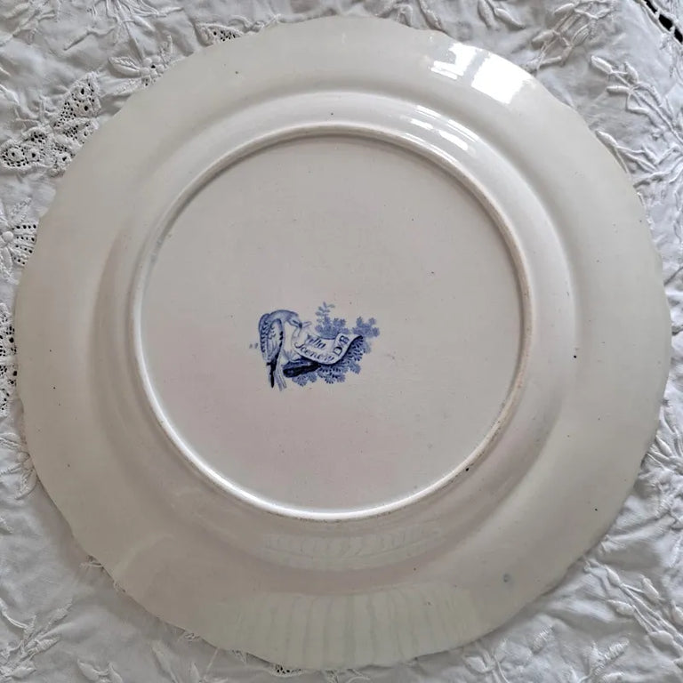 Antique Georgian Blue & White Transfer 