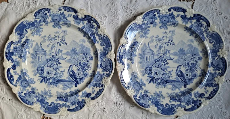 Antique Georgian Blue & White Transfer 