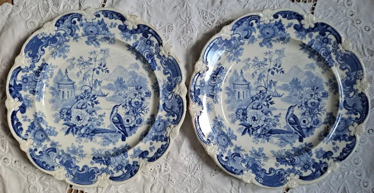 Antique Georgian Blue & White Transfer 