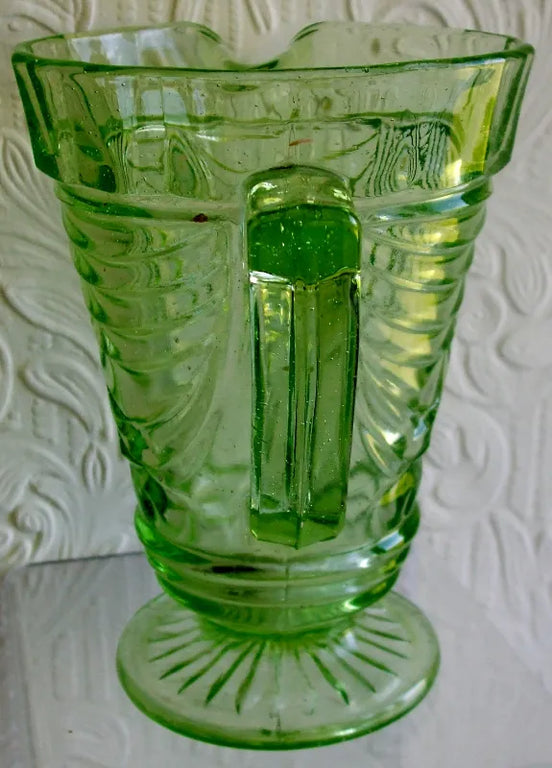 Vintage English Sowerby Moulded Glass Lemonade / Water Jug