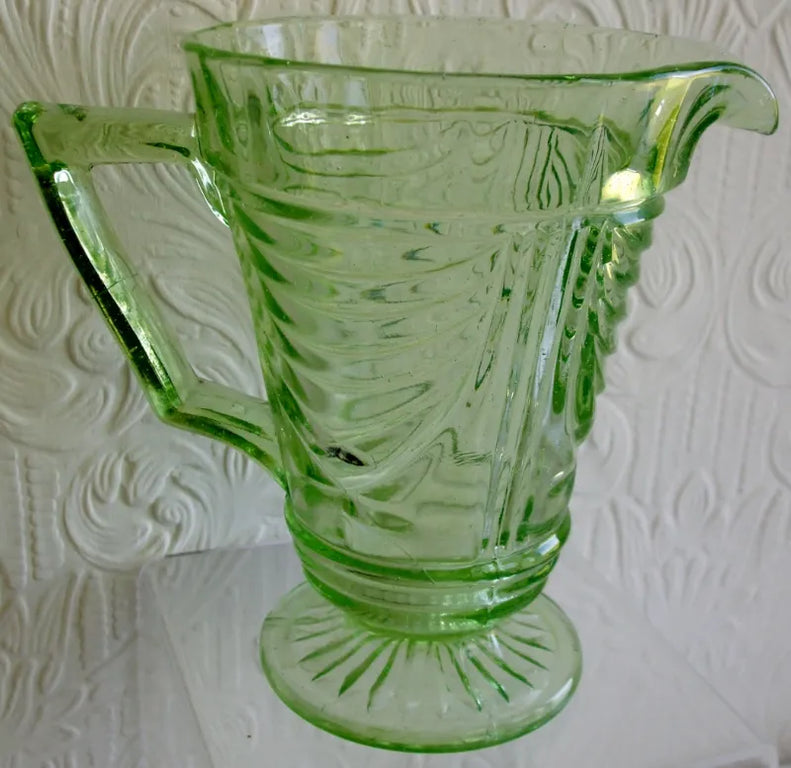 Vintage English Sowerby Moulded Glass Lemonade / Water Jug