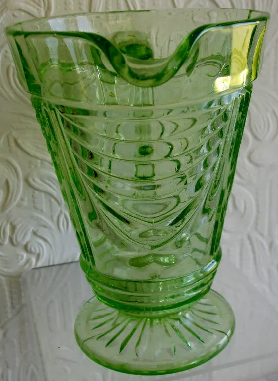 Vintage English Sowerby Moulded Glass Lemonade / Water Jug