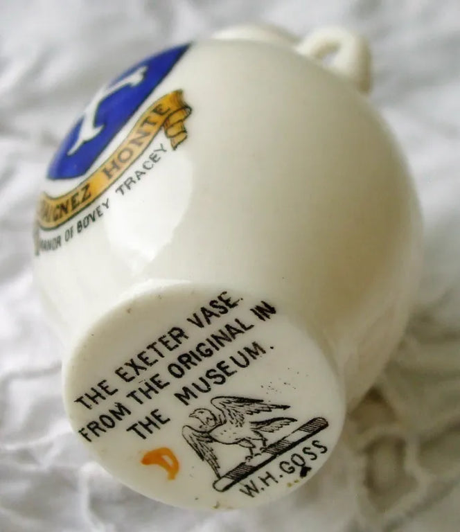Antique W.H. Goss ~ Exeter Vase ~ A.C.C. No. 111 ~ Manor of Bovey Tracey