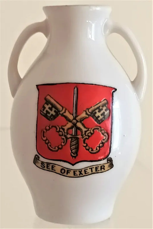 Antique W.H. Goss ~ Exeter Vase ~ See of Exeter ~ MATCHING ARMS