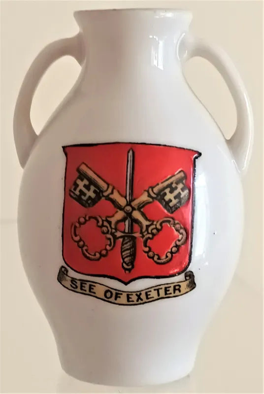 Antique W.H. Goss ~ Exeter Vase ~ See of Exeter ~ MATCHING ARMS