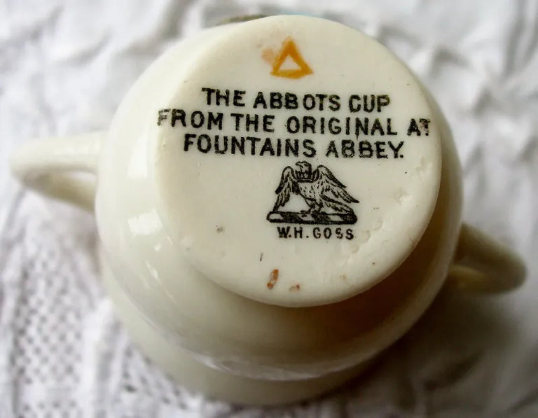 Antique W.H. Goss ~ Fountains Abbot's Cup ~ A.C.C. No. 117 ~ Fountains Abbey  * MATCHING ARMS *