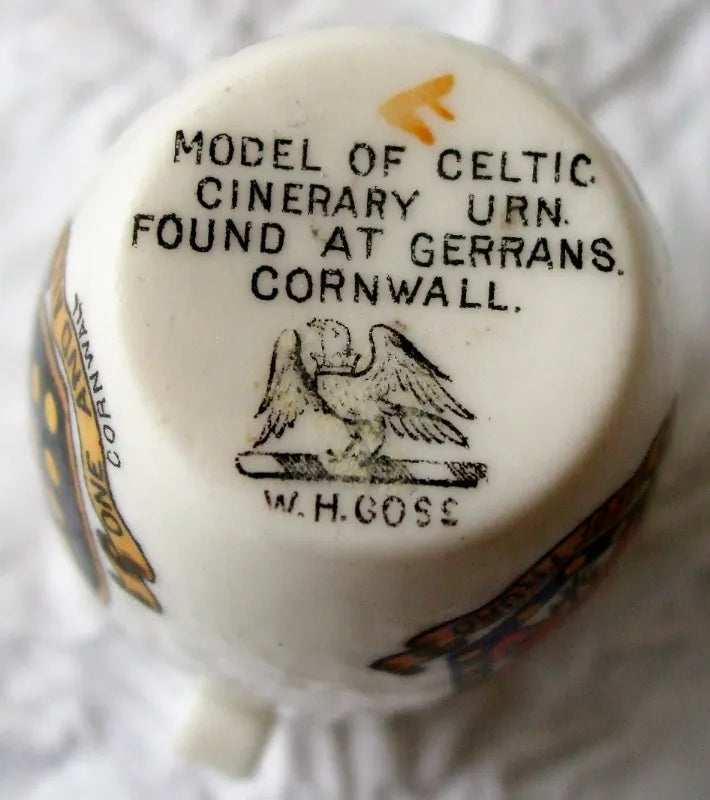 Antique W.H. Goss ~ Gerrans Celtic Cinerary Urn ~ A.C.C. No. 120 ~ Cornwall  Truro  See of Truro