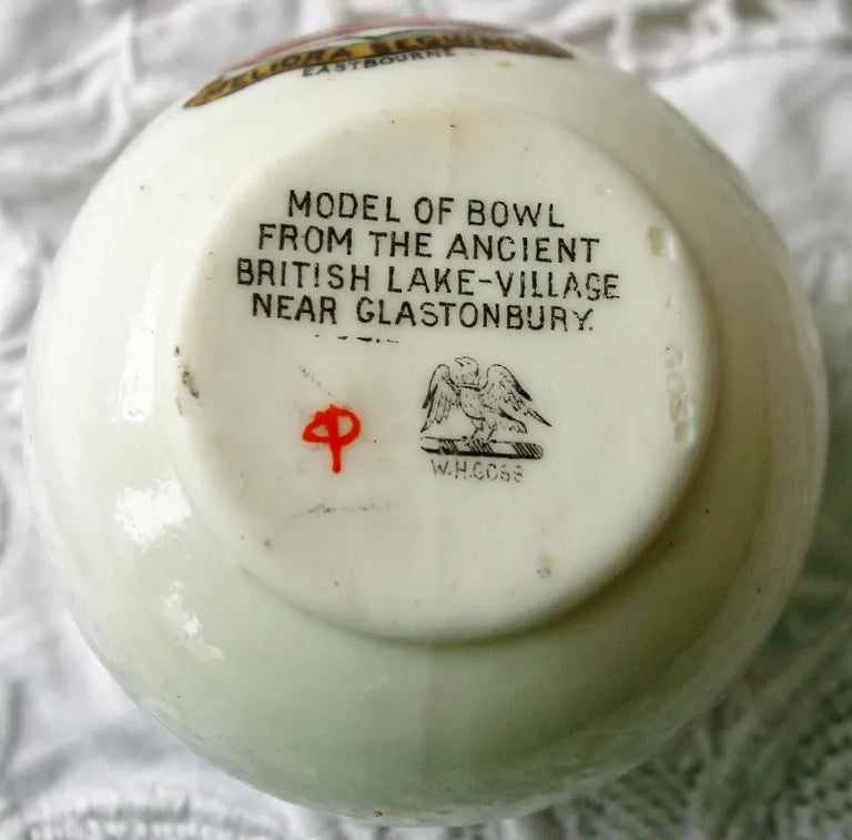 Antique W.H. Goss ~ Glastonbury Terracotta Bowl ~ A.C.C. No. 123 ~ Eastbourne