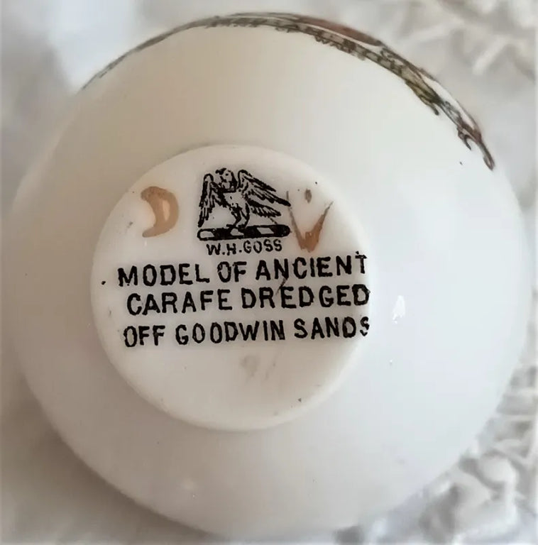 Antique W.H. Goss ~ Goodwin Sands Carafe ~ Arms of Wales
