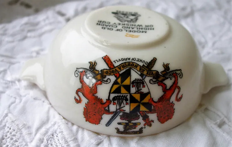 Antique W.H. Goss ~ Highland Cuach ~ A.C.C. No. 147 ~ Duke of Argyll ~ * MATCHING ARMS *