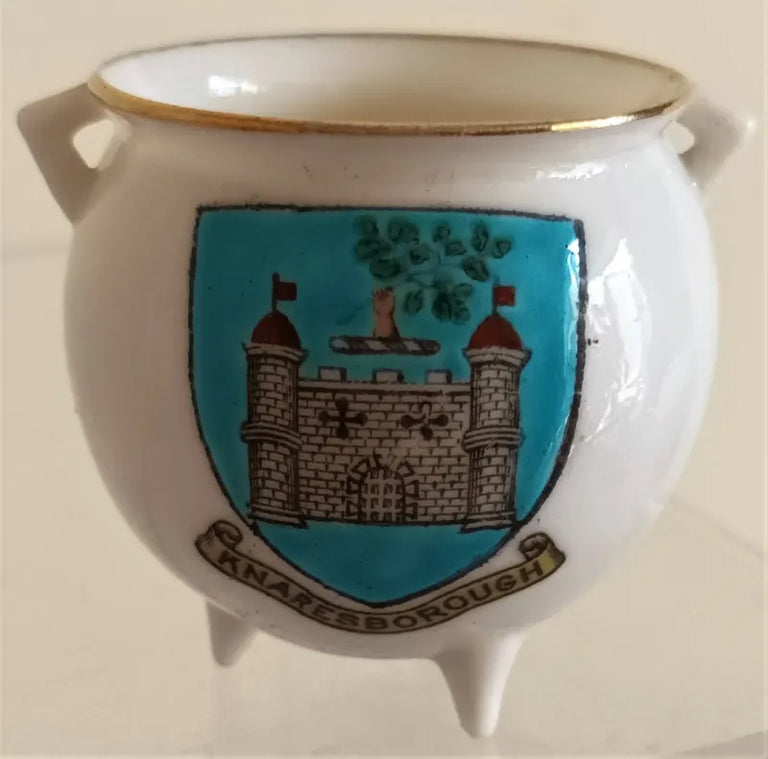 Antique W.H. Goss ~ Irish Bronze Pot ~ Knaresborough