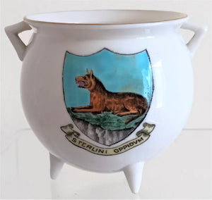 Antique W.H. Goss ~ Irish Bronze Pot ~ STERLINI OPPIDUM