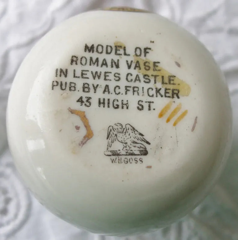 Antique W.H. Goss ~ Lewes Roman Vase ~ A.C.C. No. 177 ~ Lewes Priory 1078 ~ * MATCHING ARMS *
