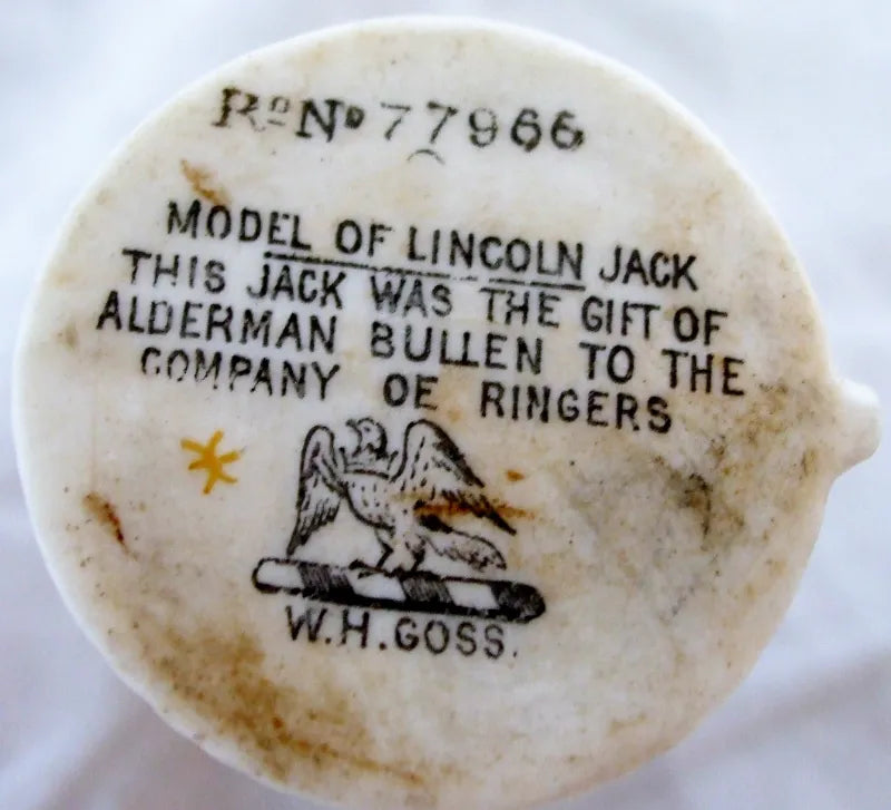 Antique W.H. Goss ~ Lincoln Leather Jack ~ A.C.C. No. 179 ~ Paignton