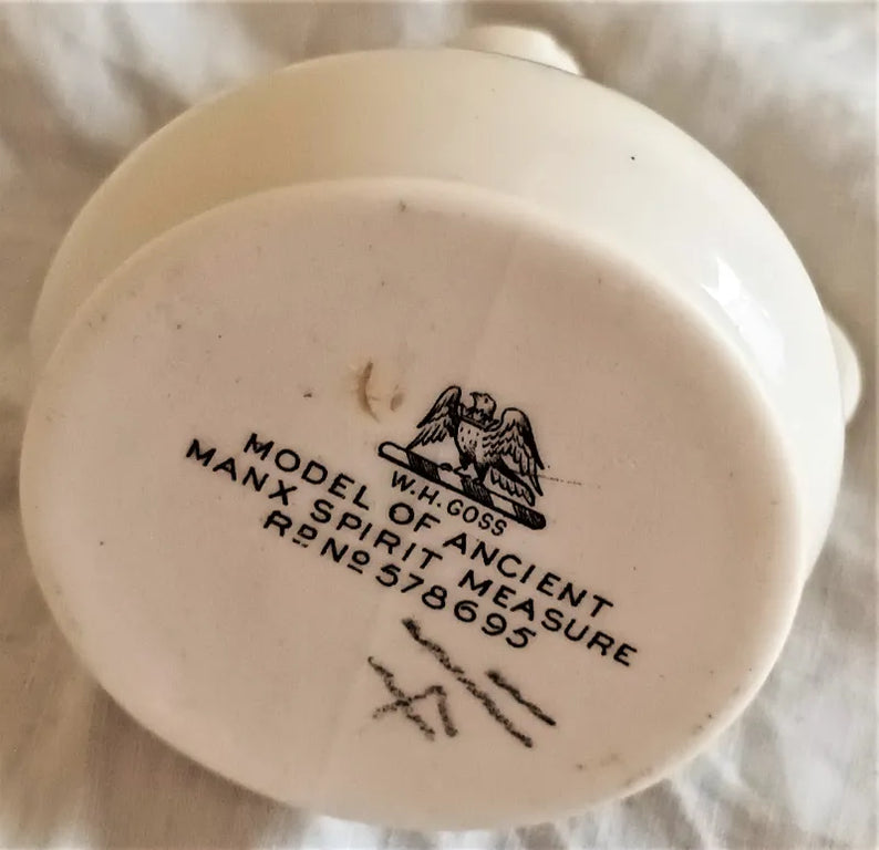 Antique W.H. Goss ~ Manx Spirit Measure ~ City of Wells