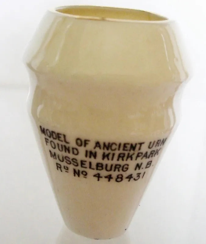 Antique W.H. Goss ~ Musselburgh Kirkpark Ancient Urn ~ A.C.C. No. 206 ~ City of Edinburgh