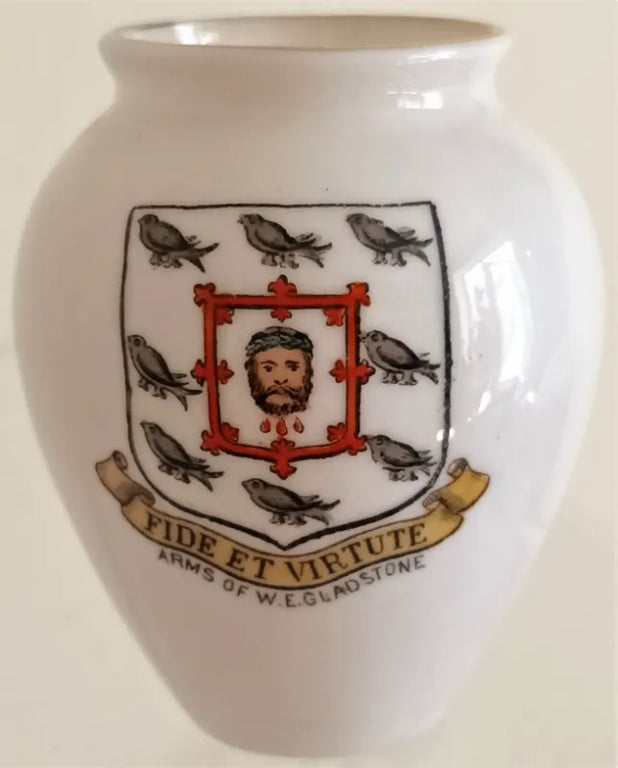 Antique W.H. Goss ~ Ostend Tobacco Jar ~ Arms of W.E. Gladstone
