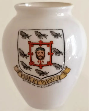 Antique W.H. Goss ~ Ostend Tobacco Jar ~ Arms of W.E. Gladstone