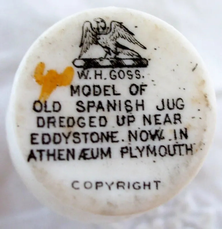 Antique W.H. Goss ~ Plymouth { Spanish } Jug ~ A.C.C. No. 228 ~ Commemorative ~ Peace 1919